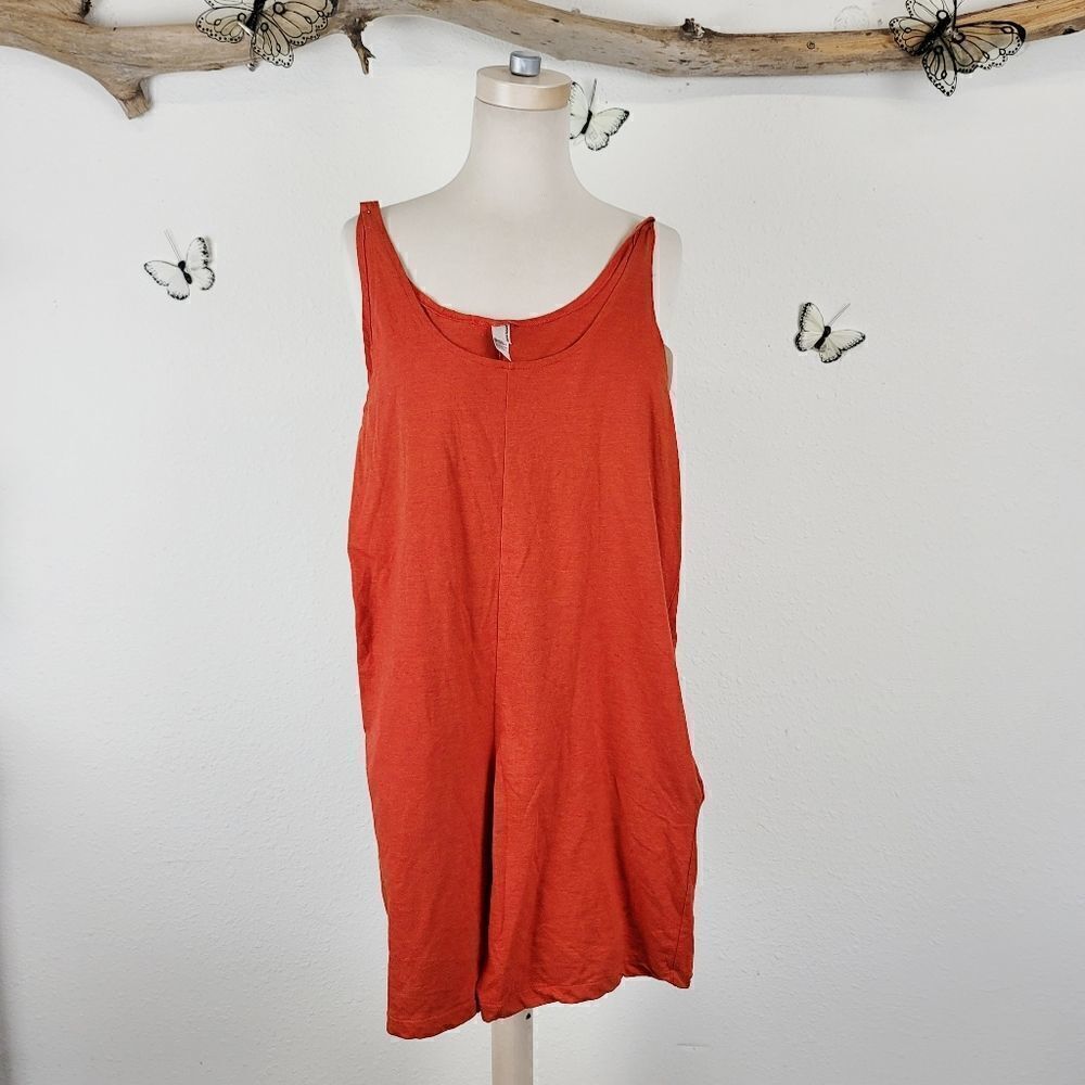 American apparel burnt orange onesie romper